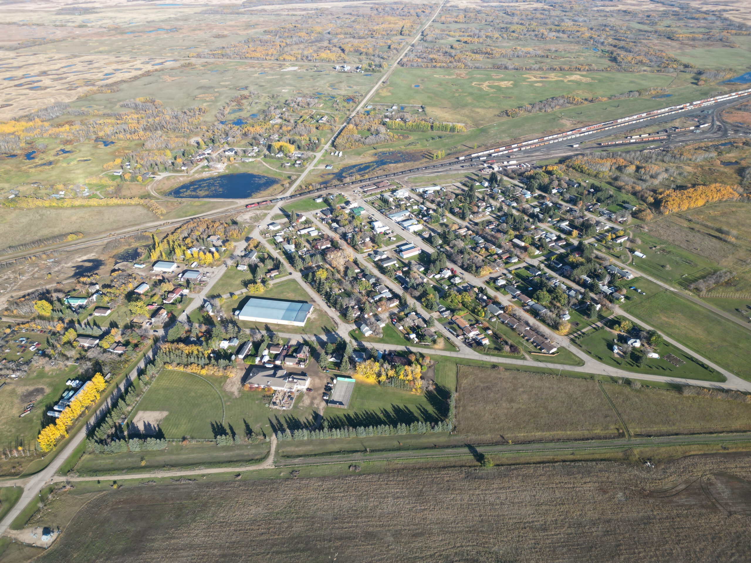 Aerial view of Bredenbury, Saskatchewan